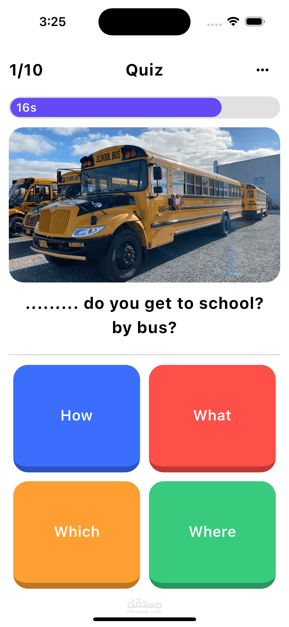 تطبيق الاختبارات التفاعلية (Quiz & Learning App)