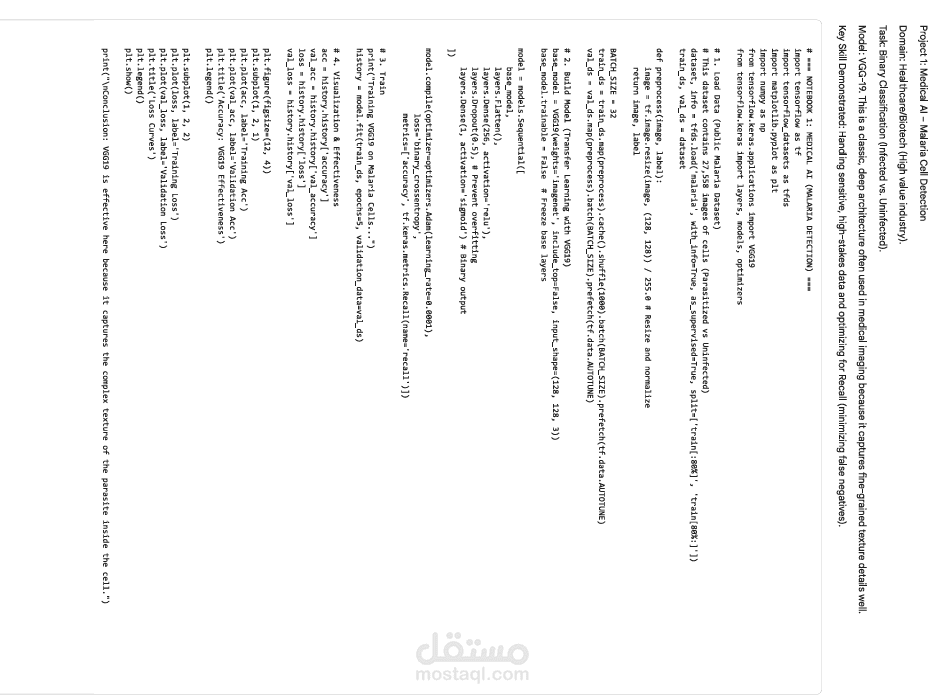 Project 1: Medical AI – Malaria Cell Detection