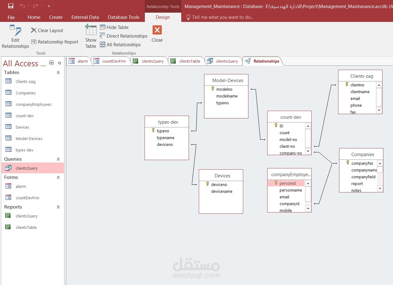 Creating database for contracted companies
