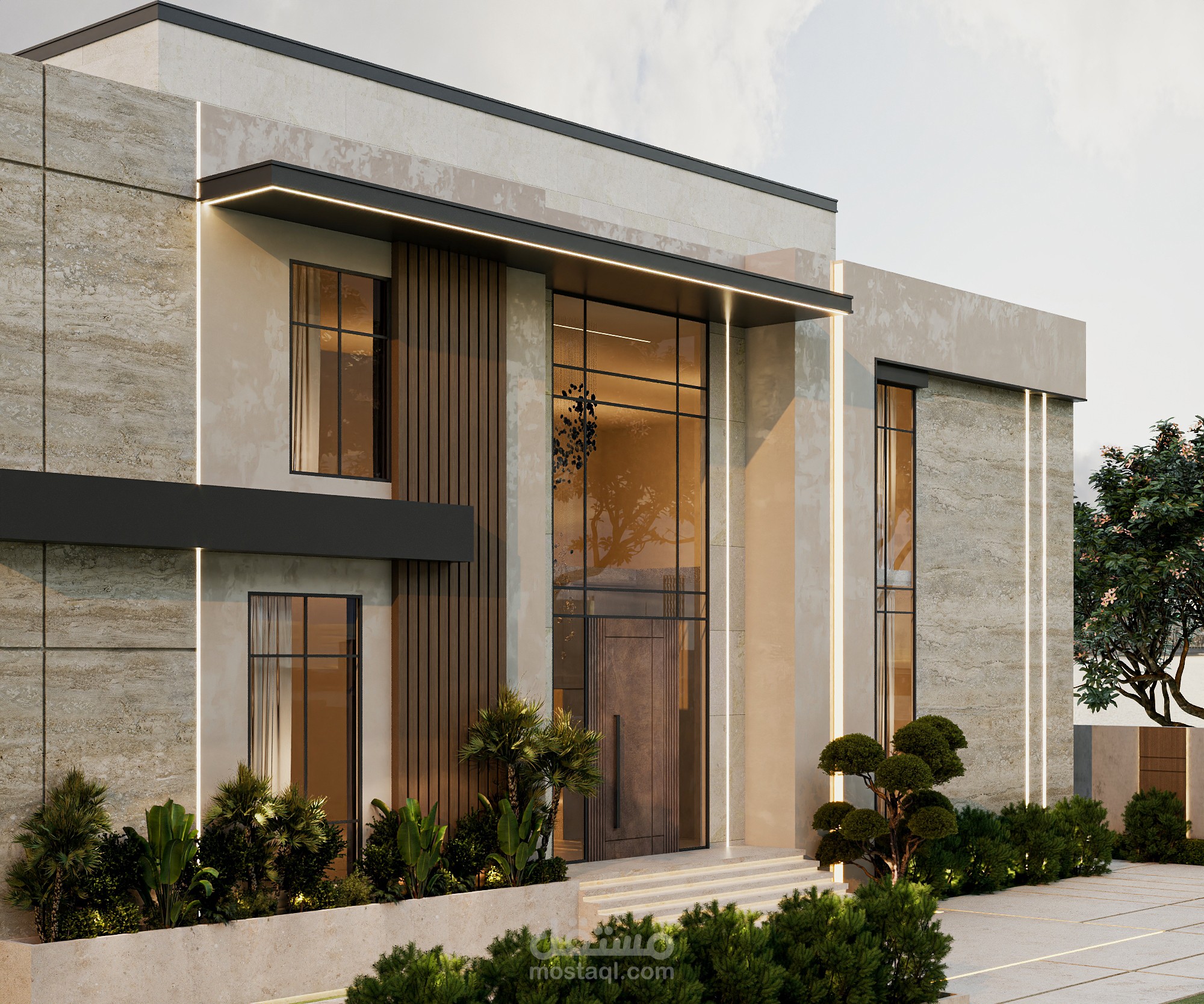 تصميم خارجي (فيلا سكنية)