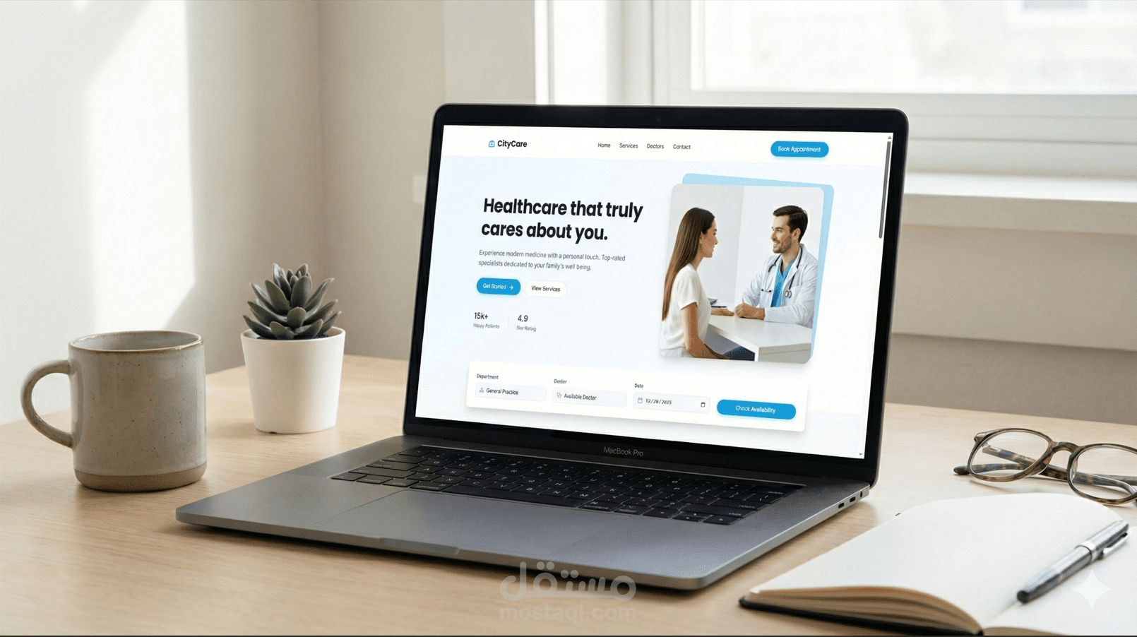 تصميم وتطوير موقع عيادة طبية احترافي وسريع الاستجابة (Landing Page)