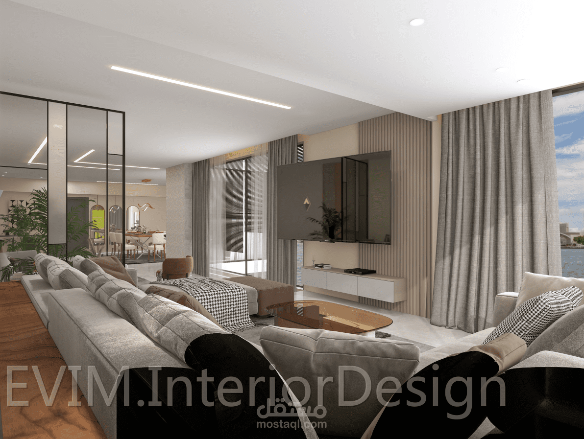 Modern hotel style-apartment design Nile view
