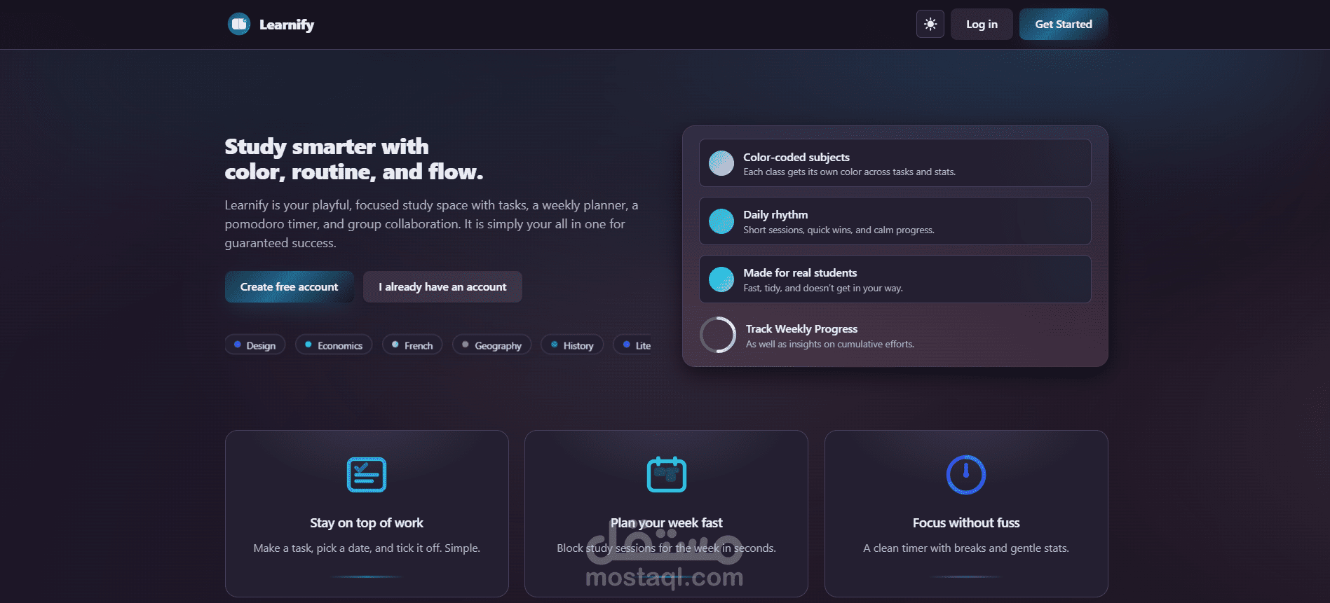 موقع Learnify لمساعدة الطلاب على تنظيم دراستهم و عاداتهم