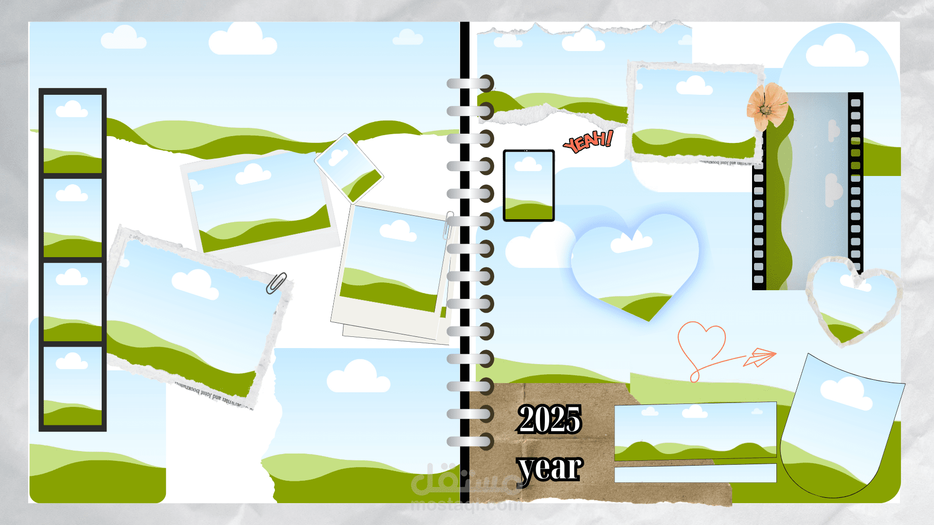 Aesthetic Scrapbook Photo Journal – 2025 Edition (Canva Template)