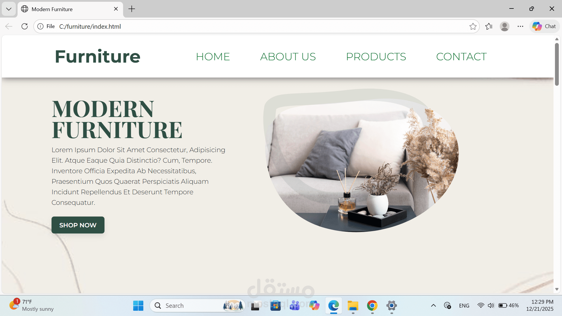 Furniture website