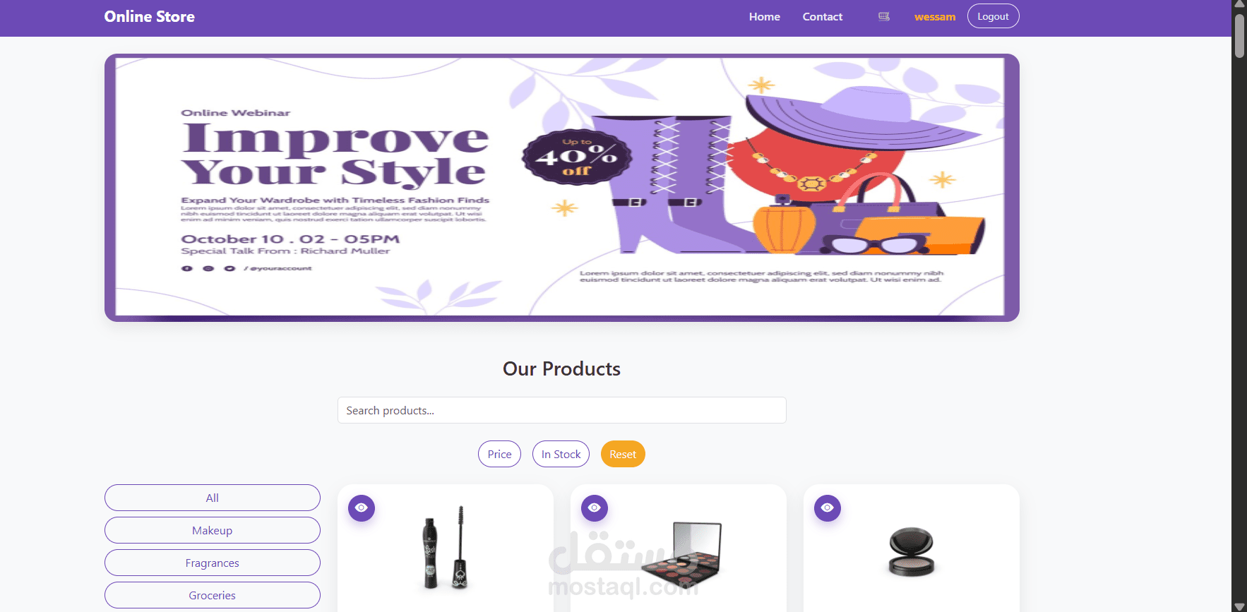 E-Commerce Online Store Website