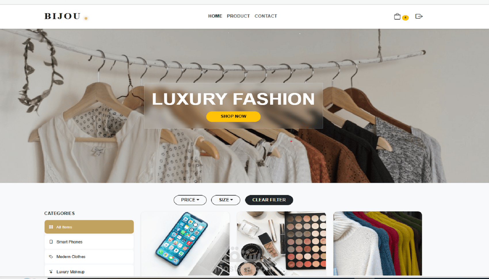 تصميم متجر إلكتروني احترافي وعصري (E-commerce)