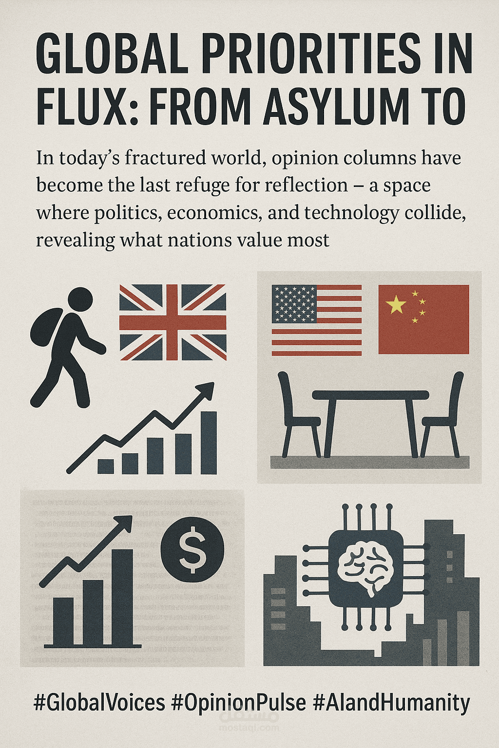 Global Priorities in Flux: From Asylum to AI The Arab Digital Media Journal global edition opinion analysis