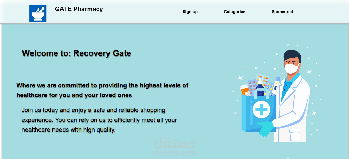 GATE Pharmacy – Responsive E-commerce / Pharmacy Web Site