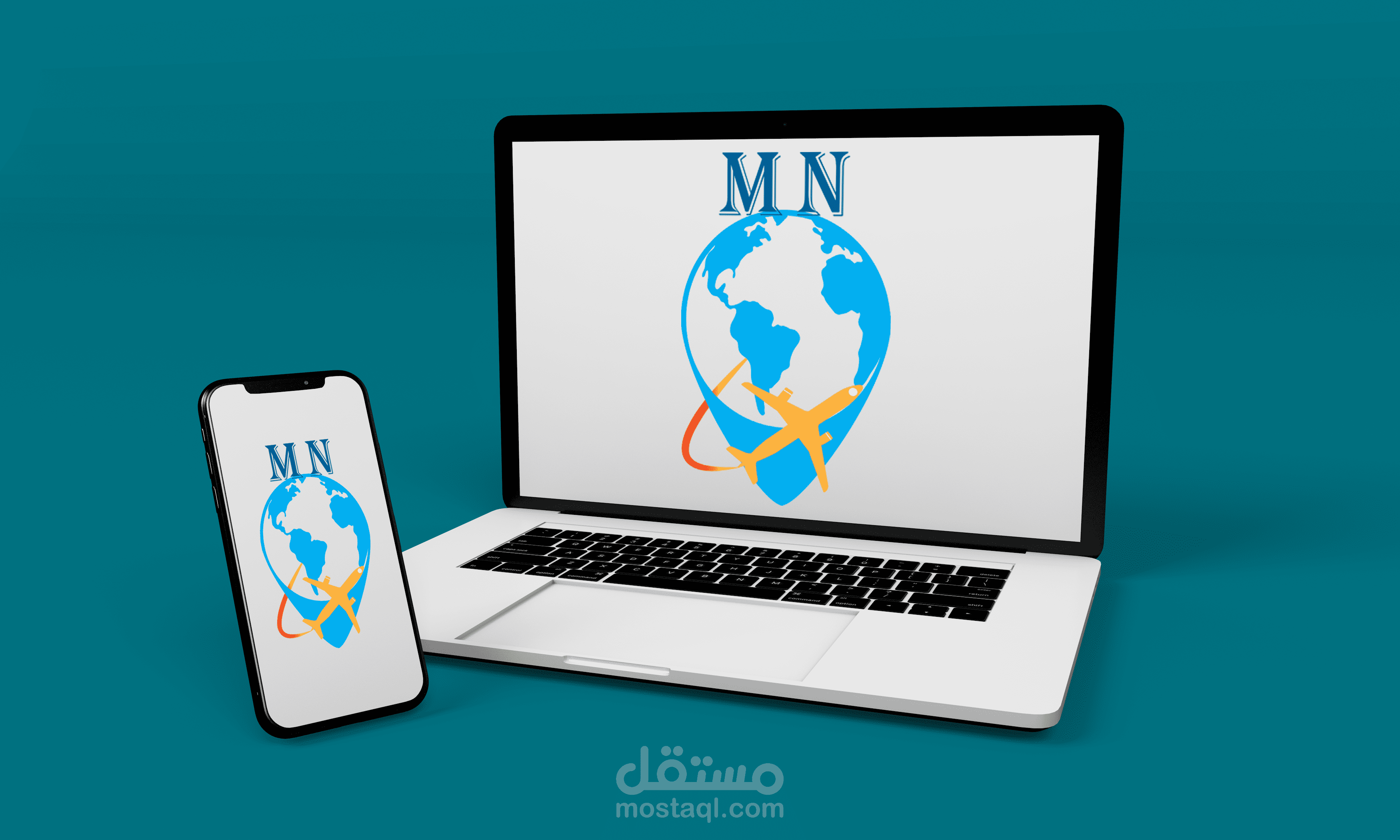 تصميم شعار احترافي لقطاع السفر والسياحة والخدمات الدولية