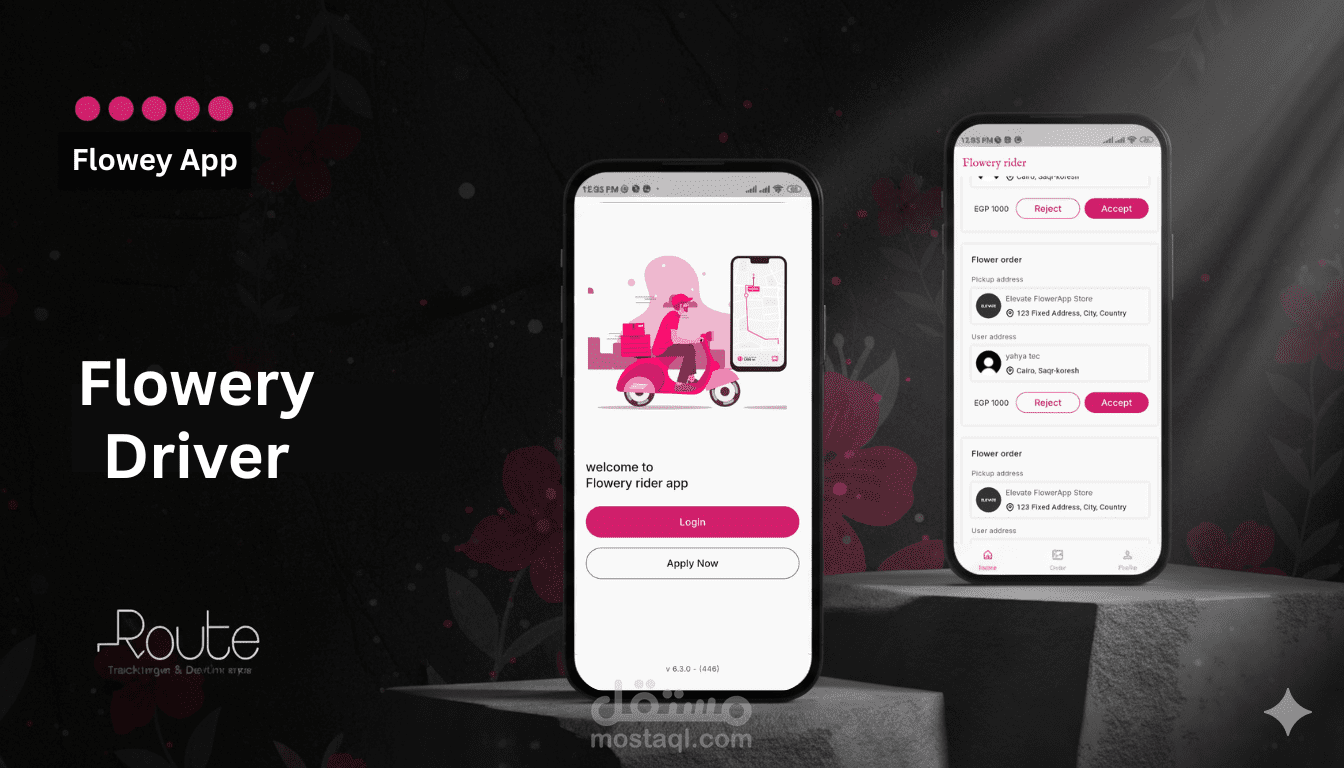 Flowery Delivery App – Flutter Mobile Application for Real-Time Delivery Tracking