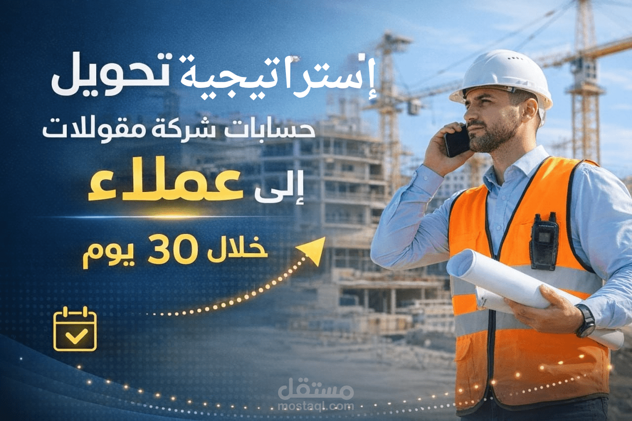 استراتيجية تحويل حسابات شركة مقاولات إلى عملاء خلال 30 يوم