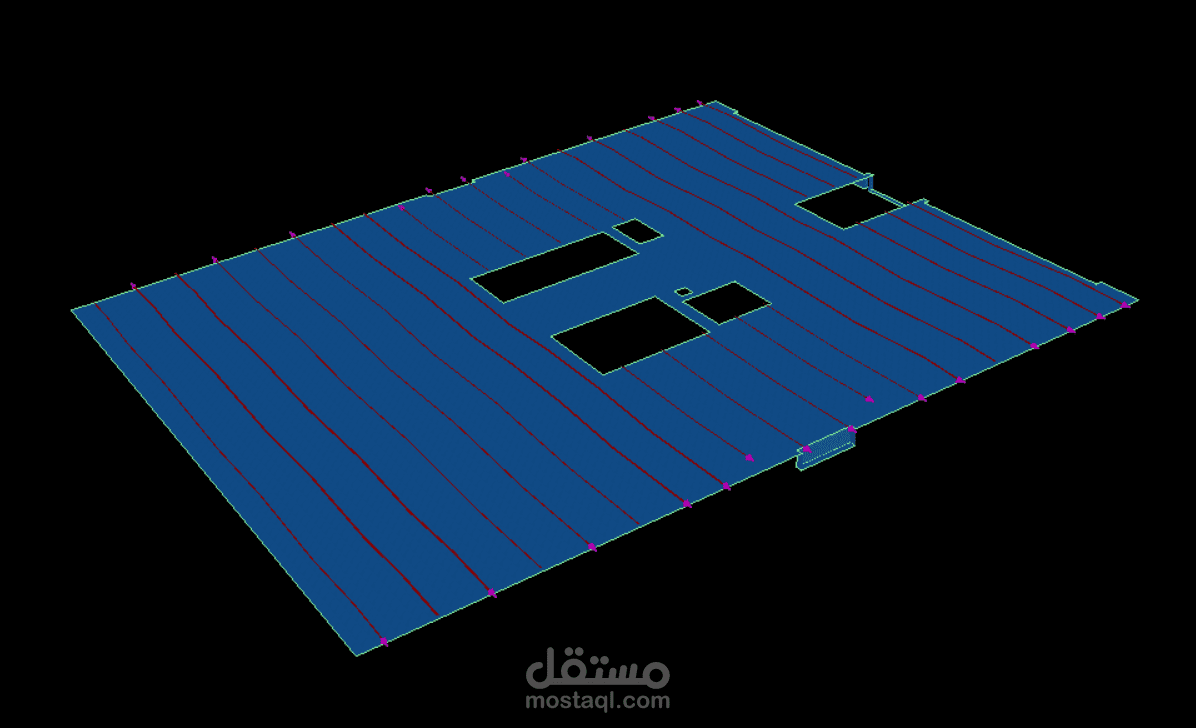 تصميم بلاطة مسبق اجهاد PT