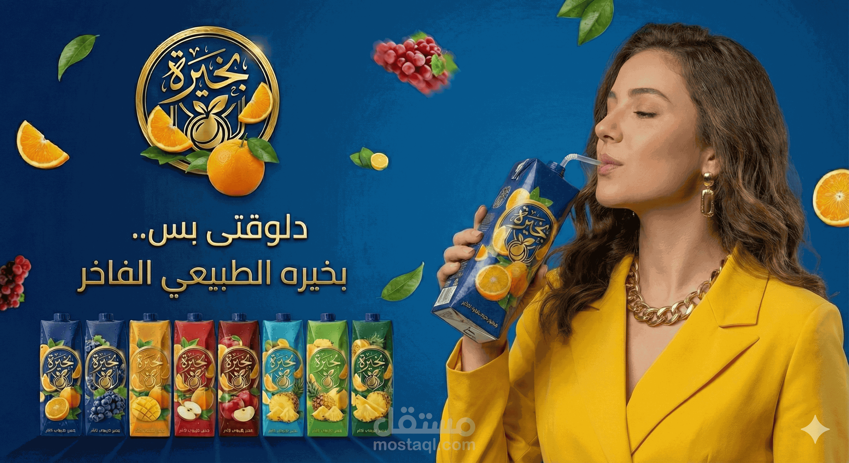 صورة للاعلان عن عصير اسمه بخيره