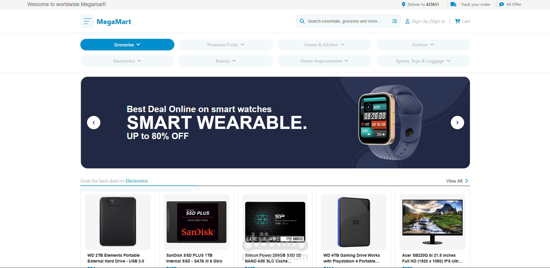 Custom E-commerce Platform Products, Categories, and Dynamic Pricing