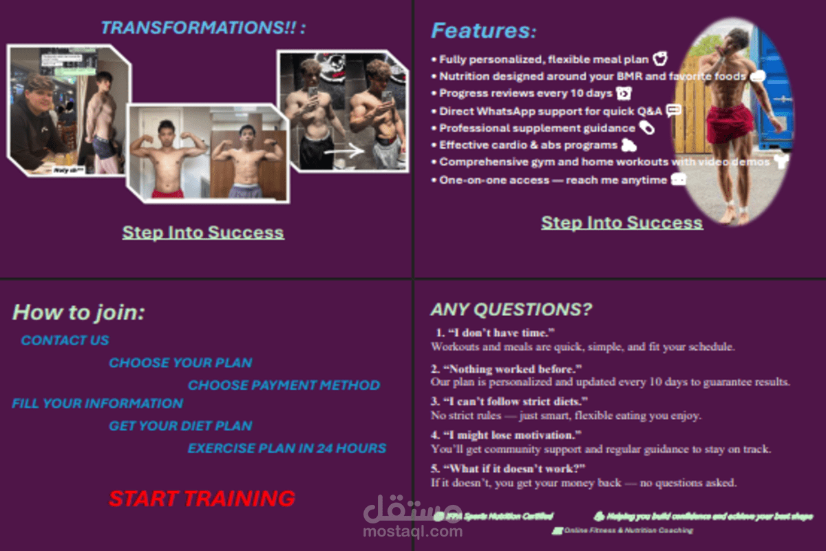 صفحة هبوط لمدرب اونلاين