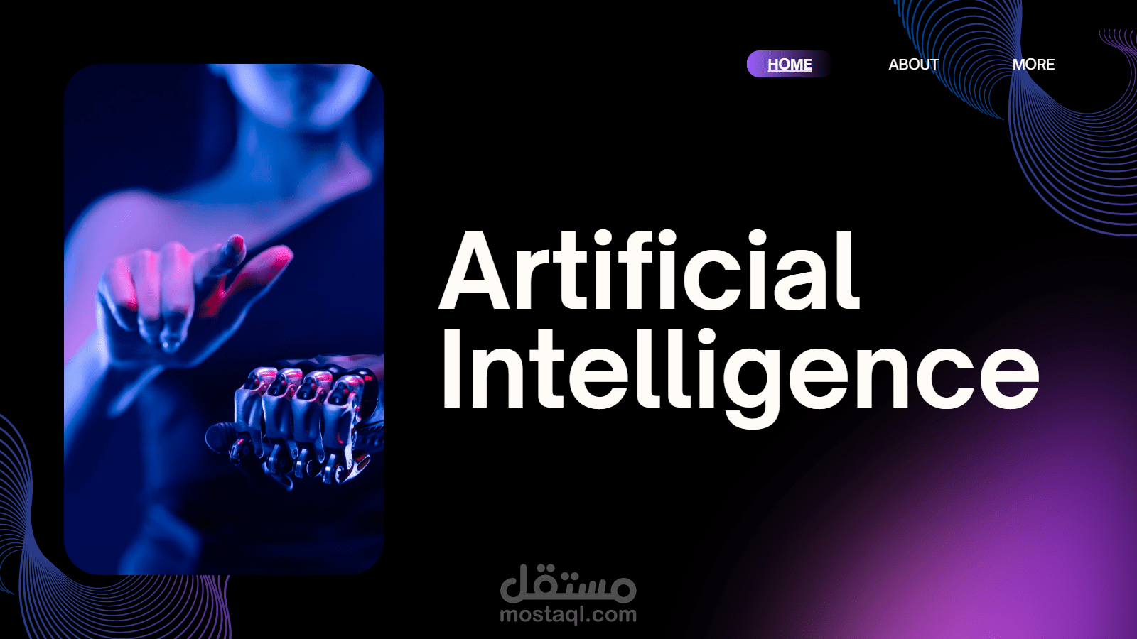 عرض تقديمي عن الذكاء الاصطناعي بأسلوب احترافي (PowerPoint &Canava )