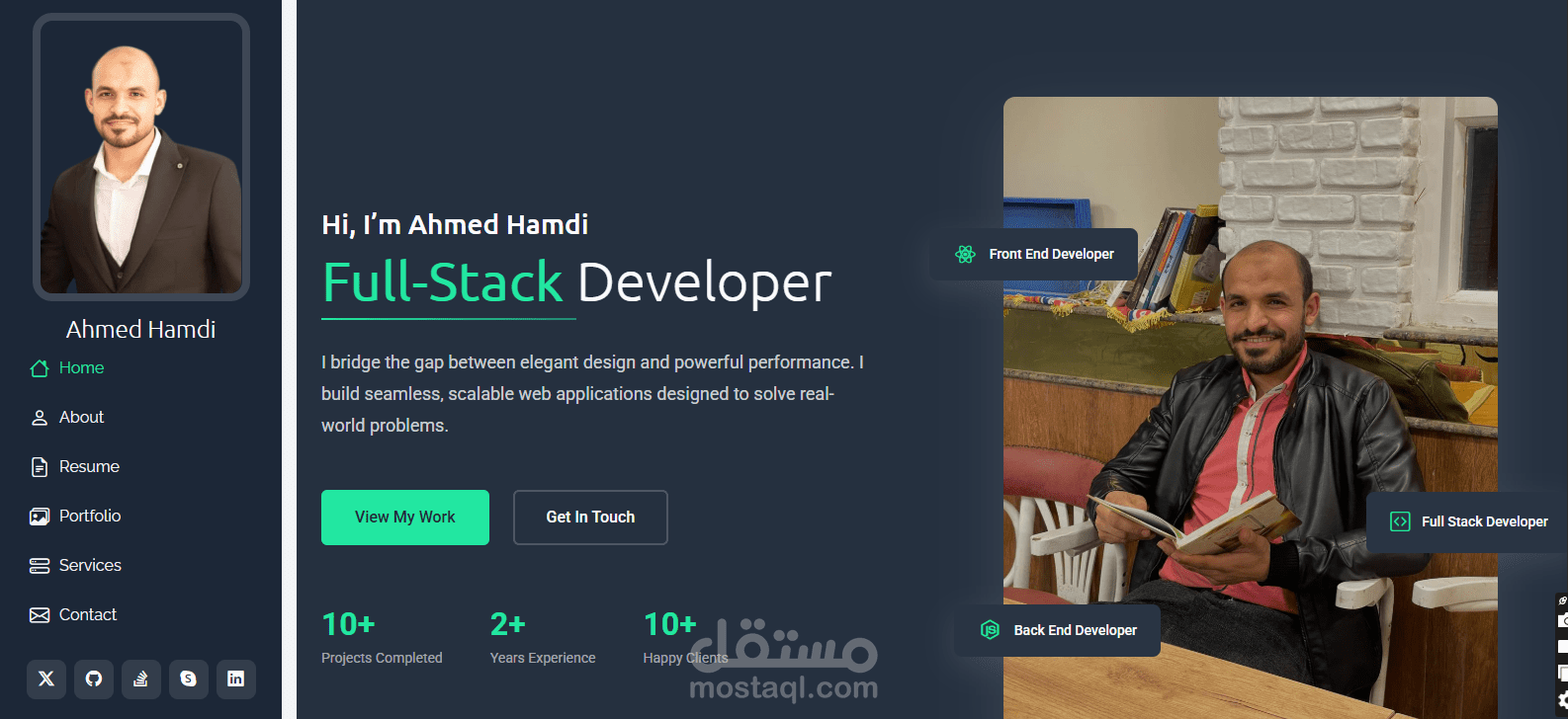 بناء وتطوير مواقع شخصية (Portfolio) احترافية وعصرية