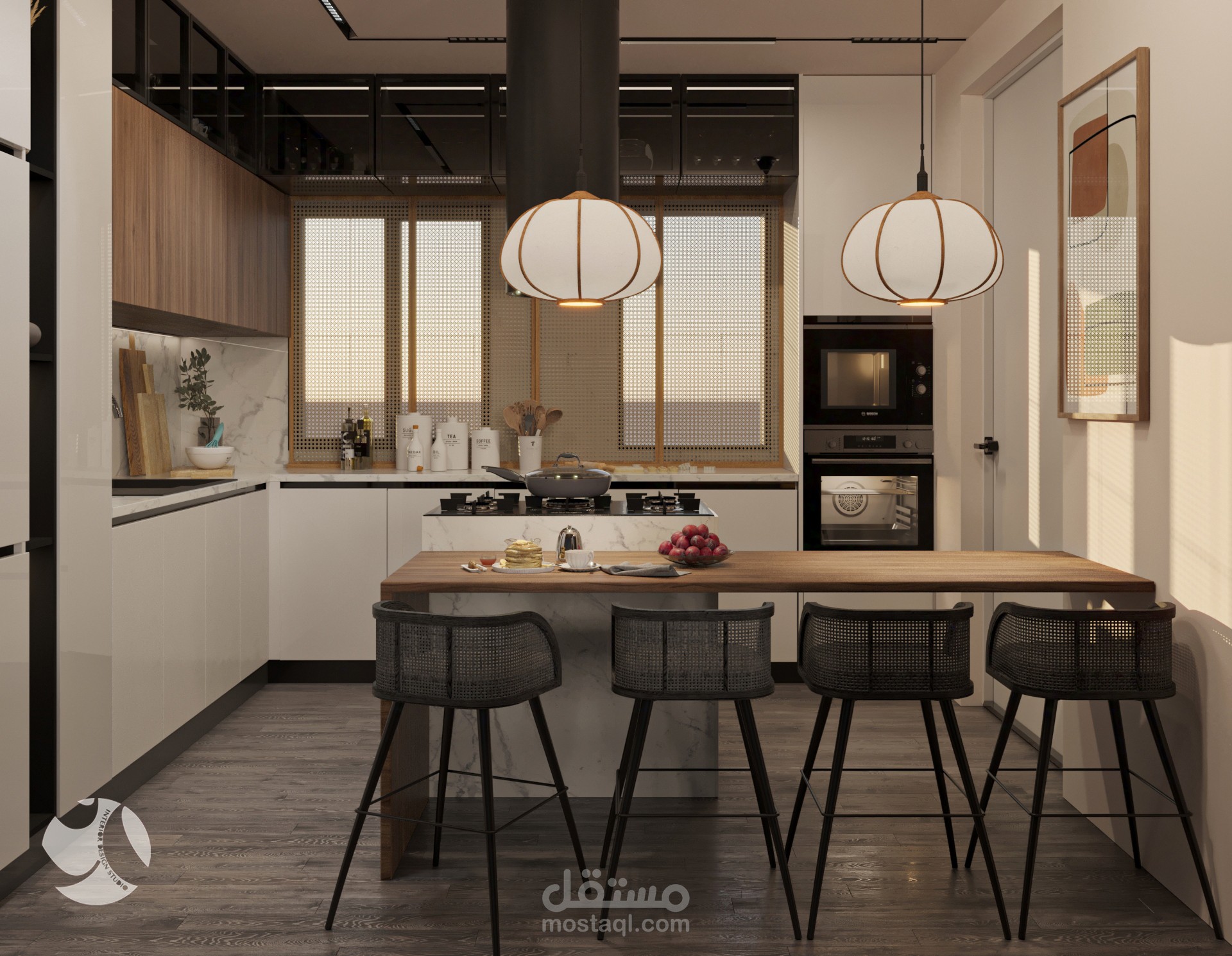 Modern Rattan kitchen