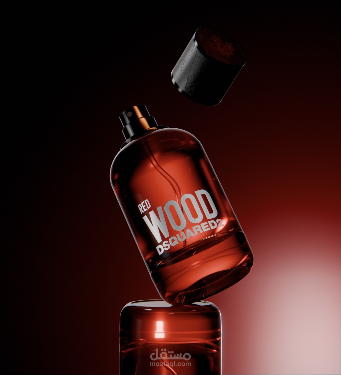 تصميم مشهد 3D لعطر