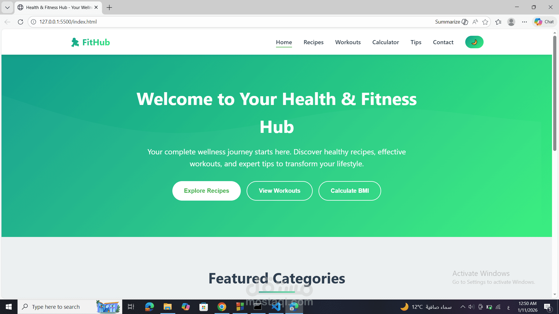 Health & Fitness Hub