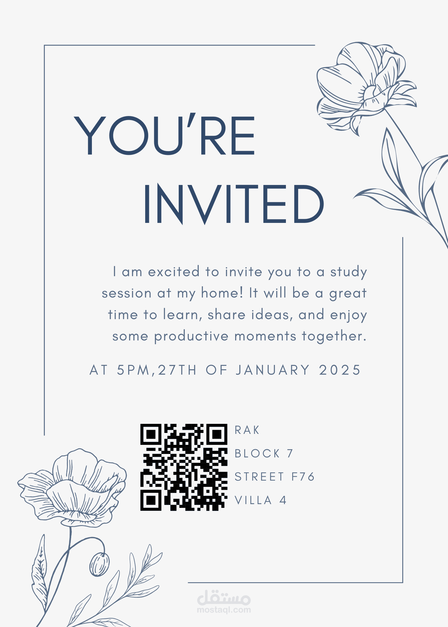 Study session at home poster