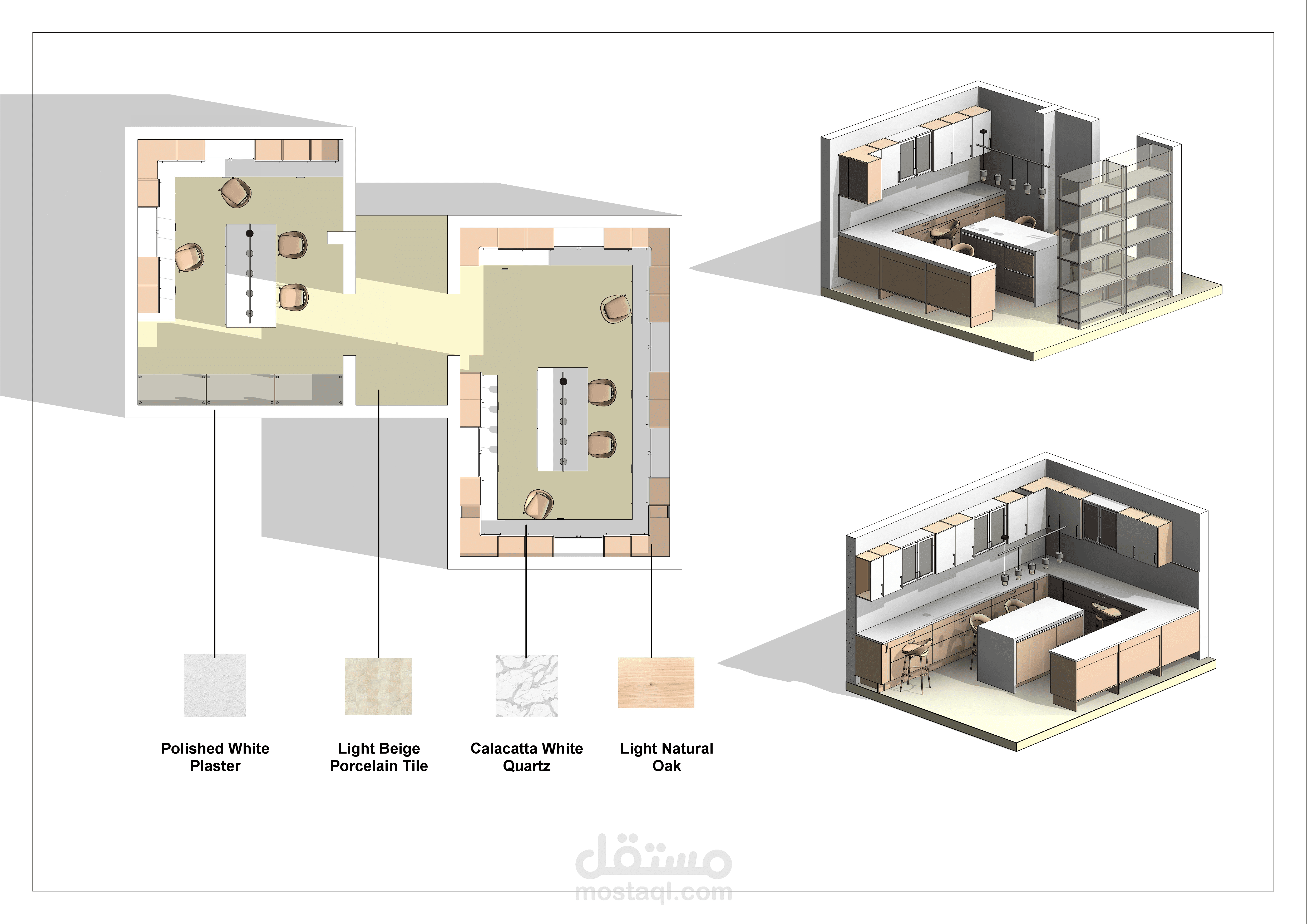 تصميم داخلي لمطبخ عصري - مودرن