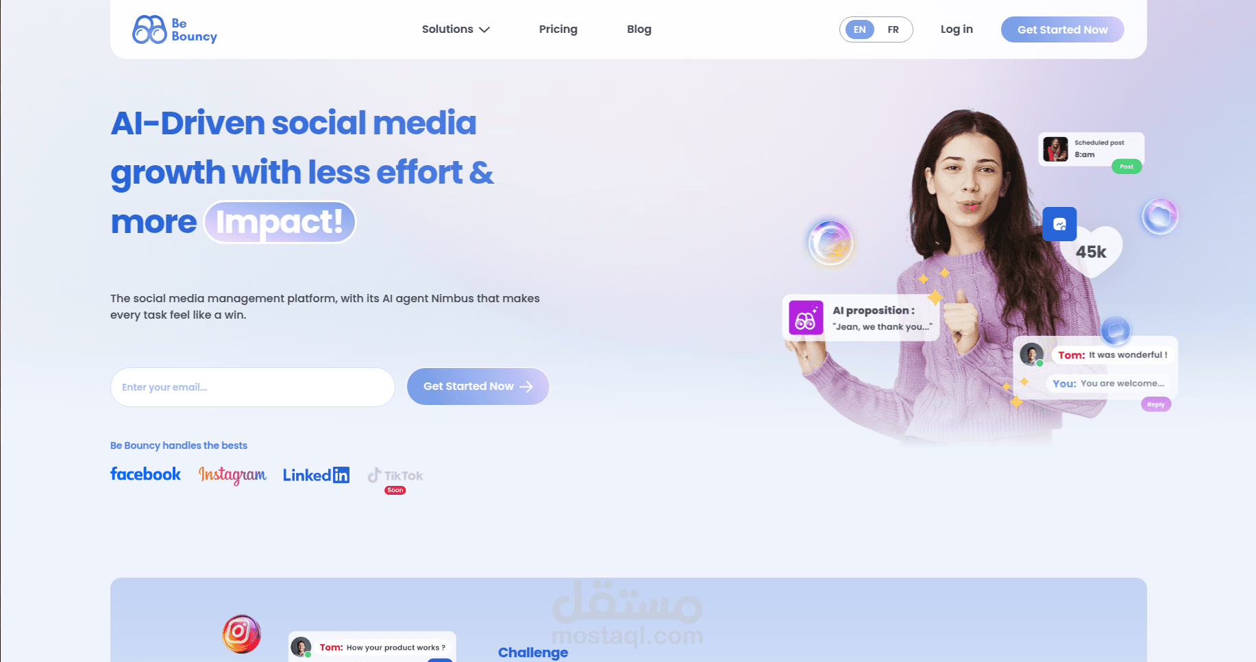 تطبيق ويب لإدارة وأتمتة شبكات التواصل الاجتماعي