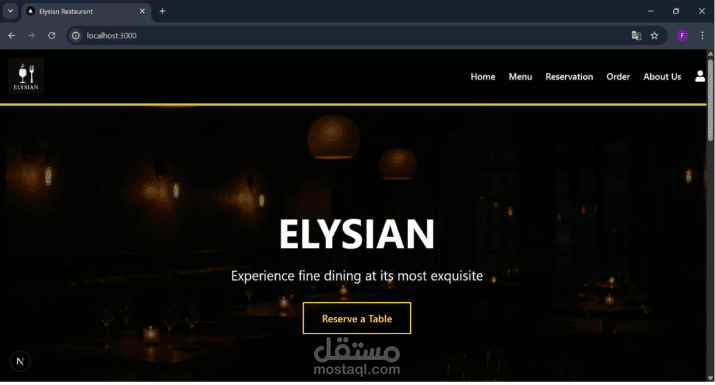 ELYSIAN-Platform for restaurant