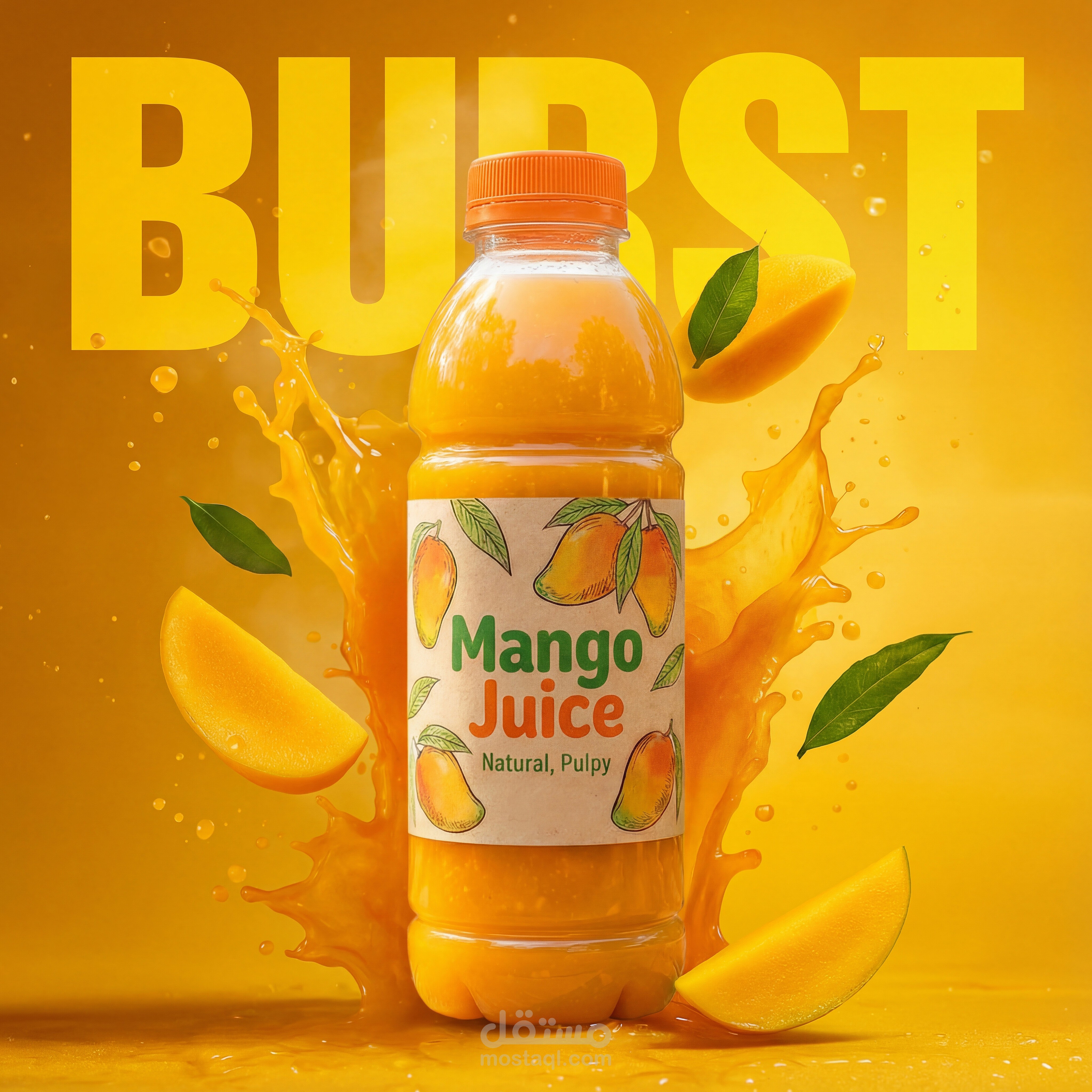 Fresh & Eye-Catching Mango Juice Poster