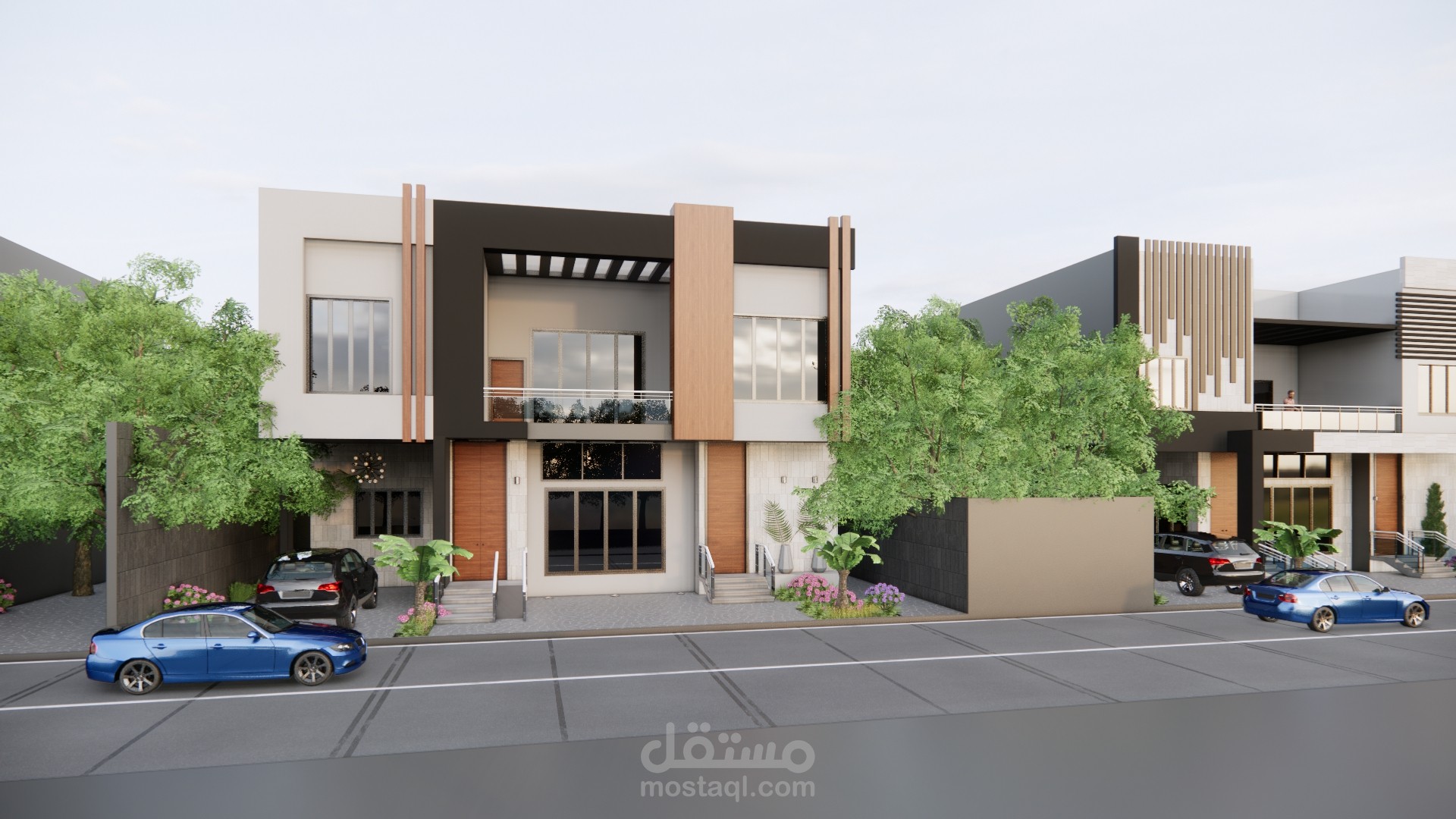 تصميم واجهه مودرن لفيلا بالمملكه العربيه السعوديه