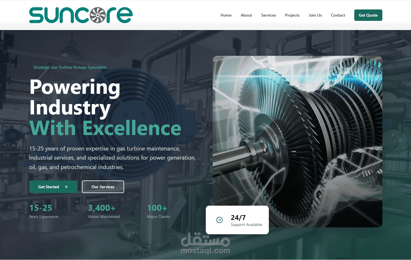 SUNCORE Industrial and Maintenance Services - Gas Turbine Specialists