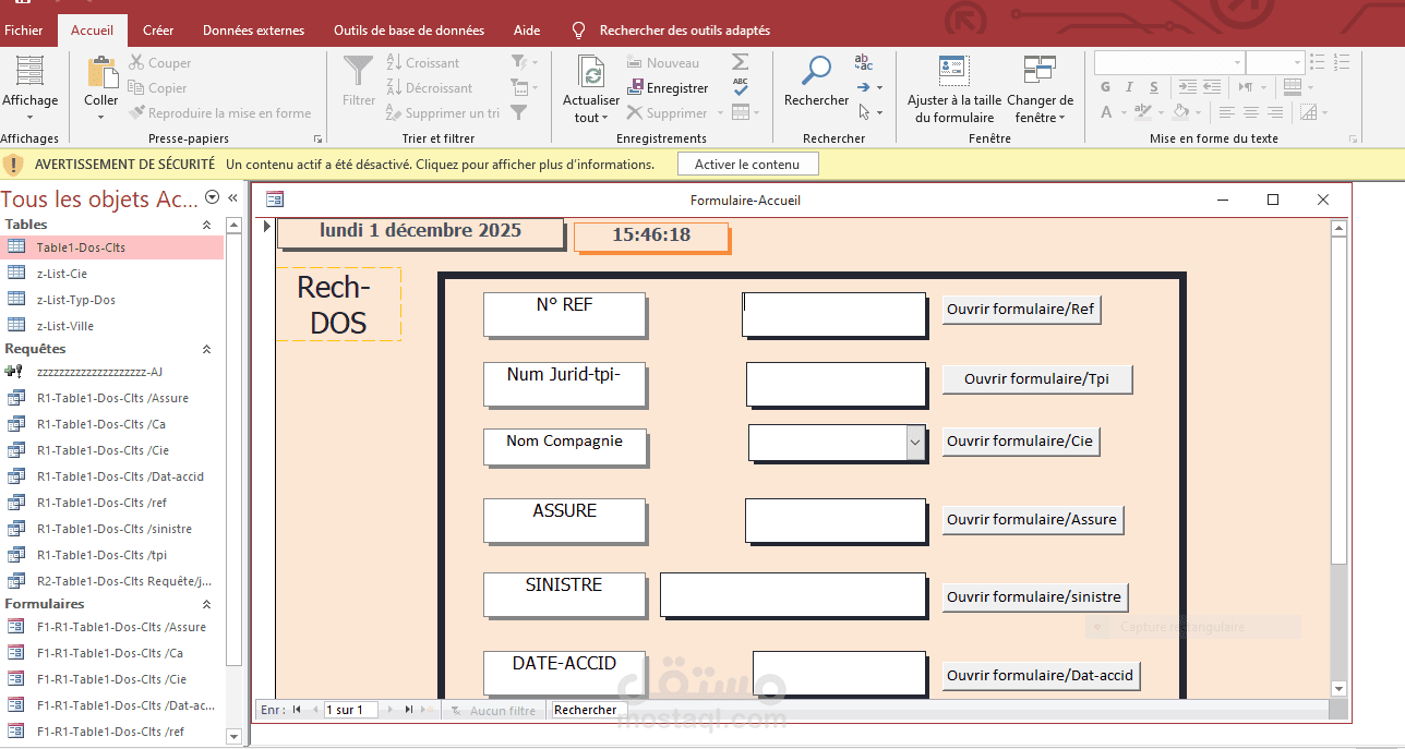 Microsoft Access database