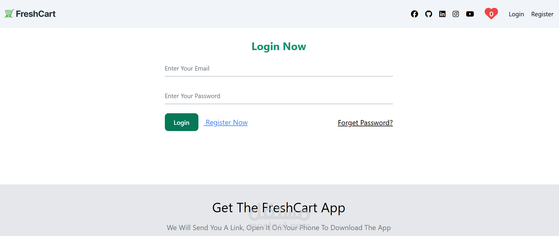 تطوير متجر إلكتروني متكامل باستخدام React (مشروع Fresh Cart)