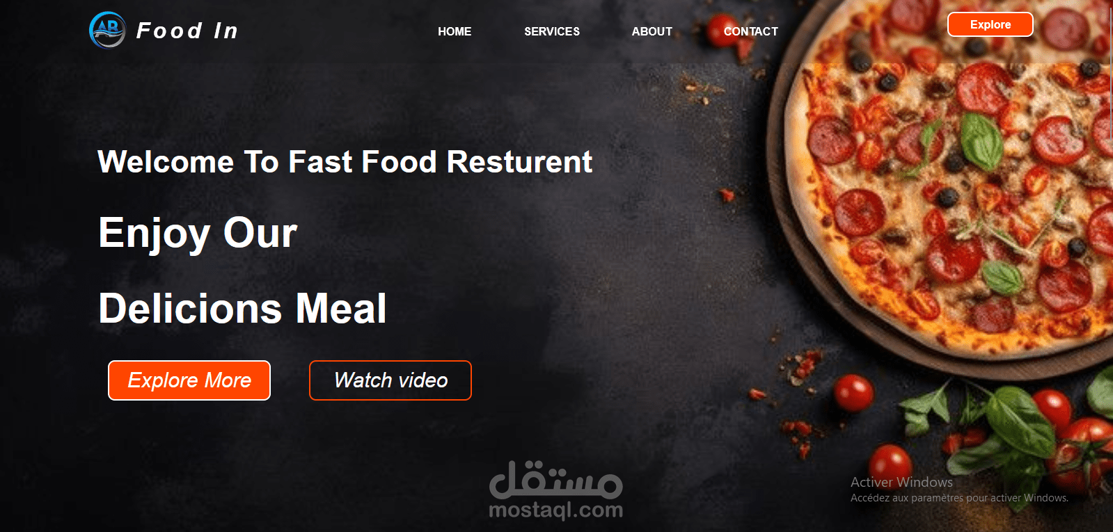 محل صغير للوجبات السريعة