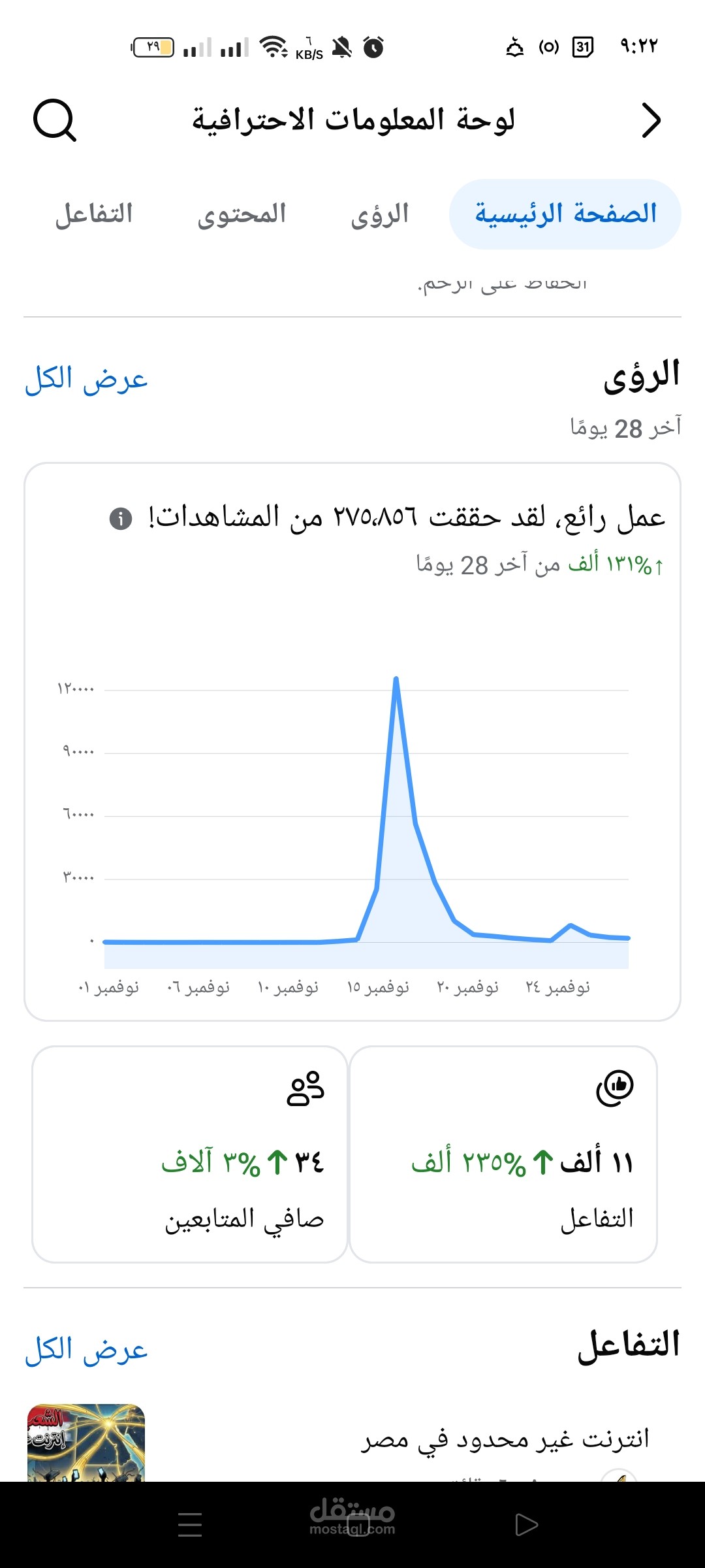 دراسة حالة: استراتيجية نمو فيروسي (+275,000 مشاهدة عضوية)