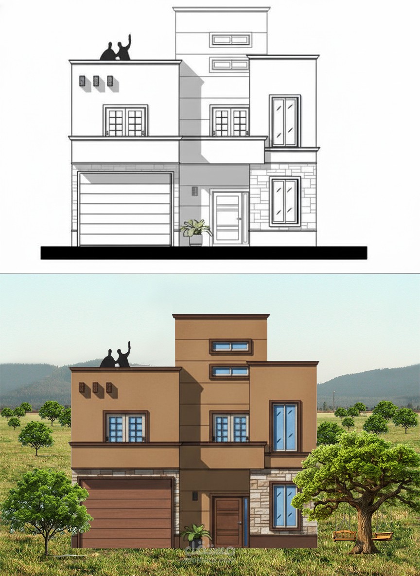 إعداد المخططات التنفيذية والإظهار المعماري (2D Presentation)