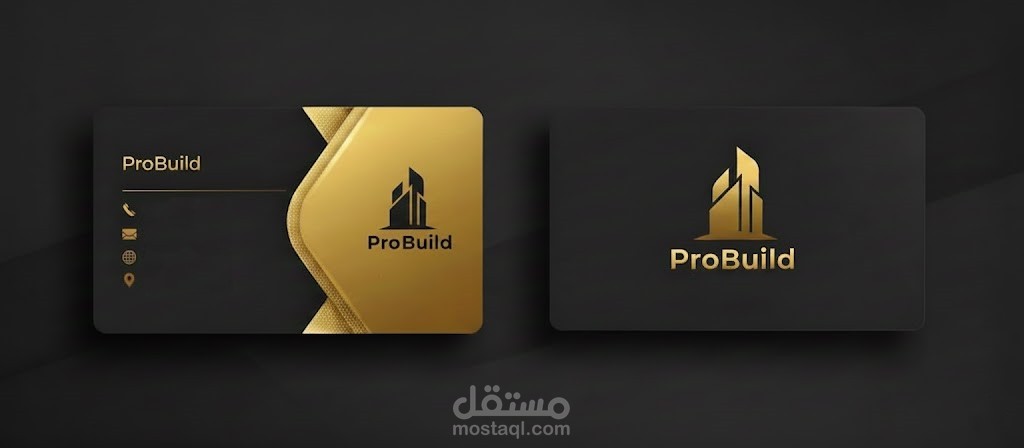 تصميم كرت شركه مقاولات ProBuild