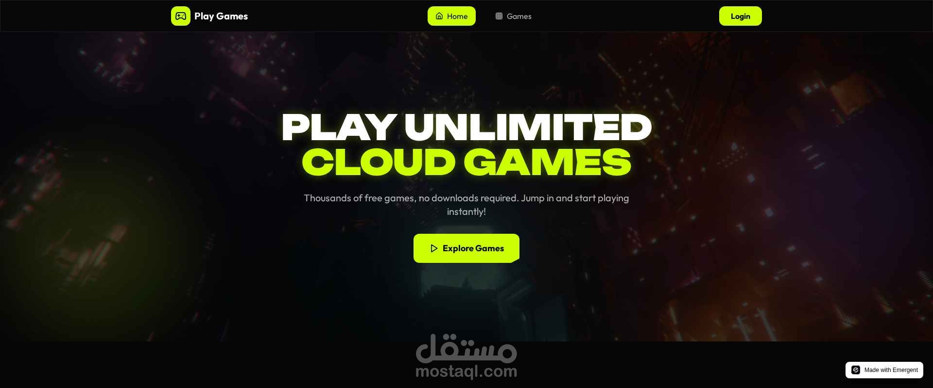 أنشاء موقع العاب