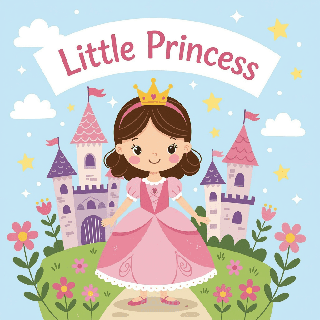 تصميم كتاب غلاف كتاب اطفال جذاب little princess story
