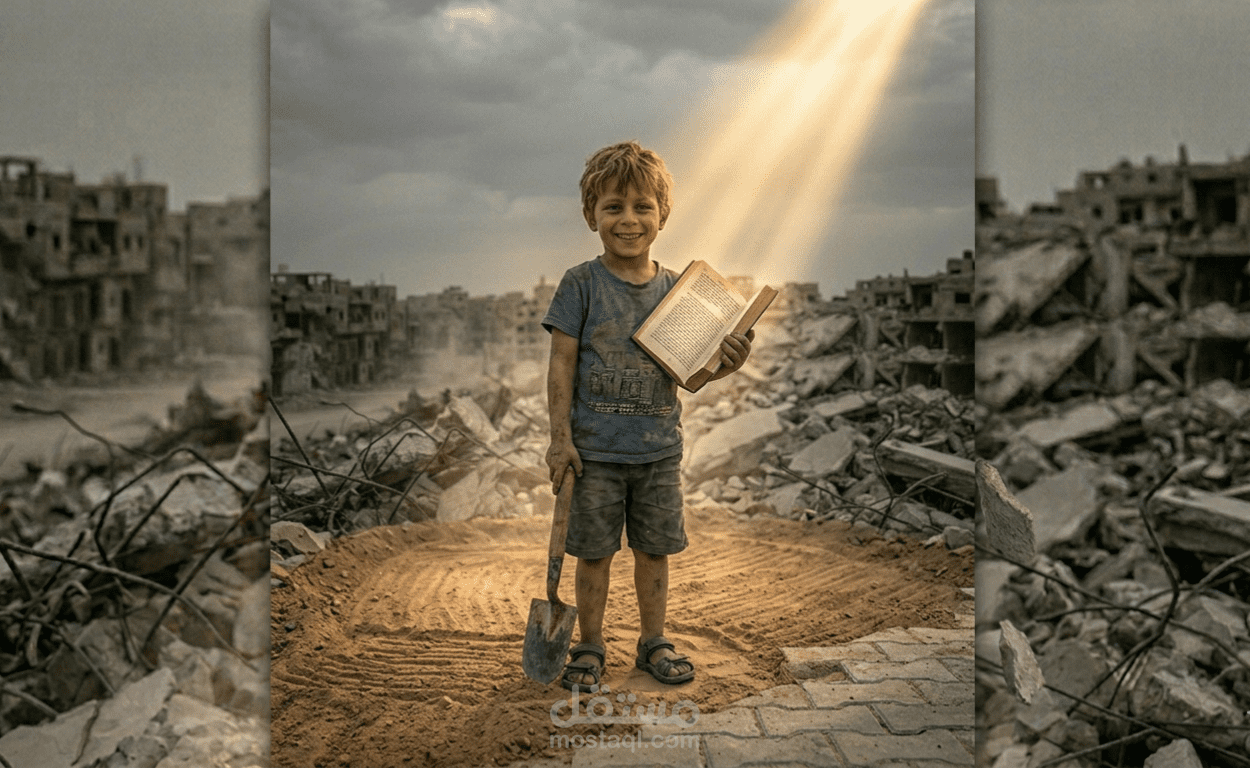 حلم طفل ناجي من الحرب ..يبصر النور بالعزم والإصرار