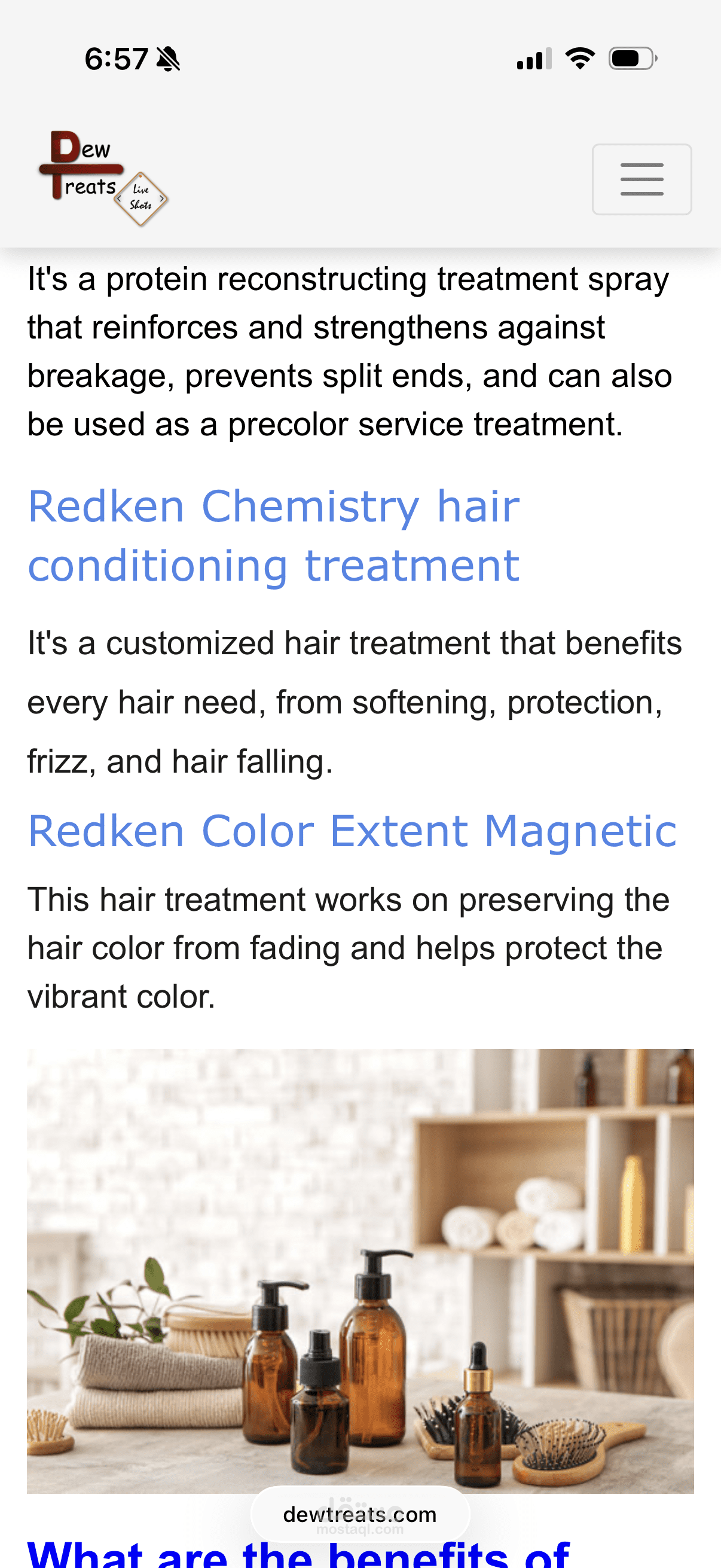 Redken hair treatments