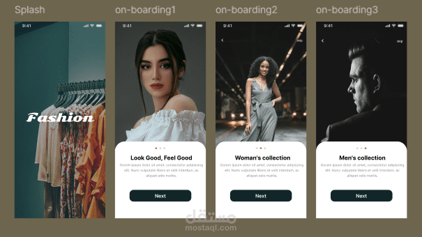 Fashion App – Modern Onboarding UI Design