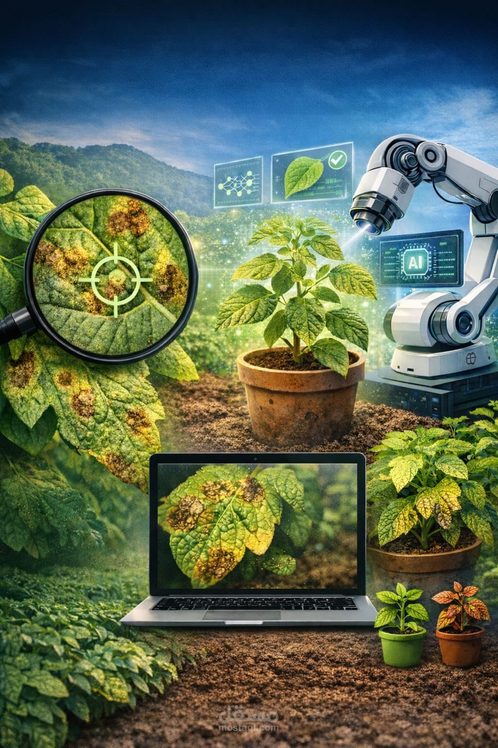 نظام كشف وتنبؤ أمراض النبات باستخدام الرؤية الحاسوبية والذكاء الاصطناعي