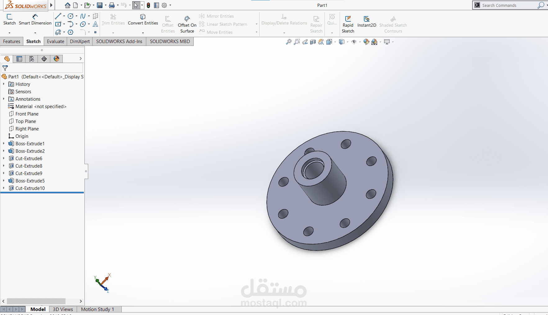 Advanced Bracket Component – SolidWorks Modeling & Assembly-Ready Design
