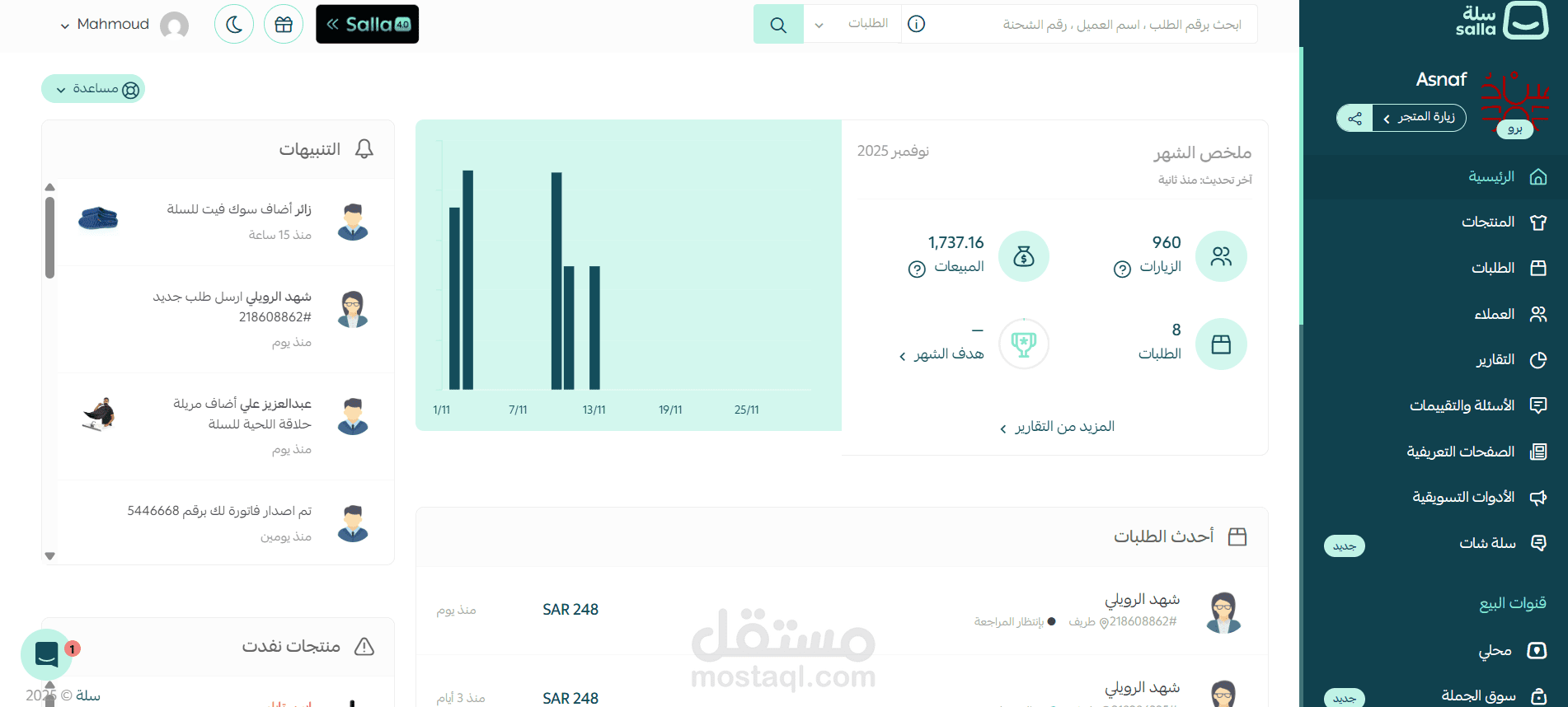انشاء مواقع علي سله, شوبفاي, ووردبريس