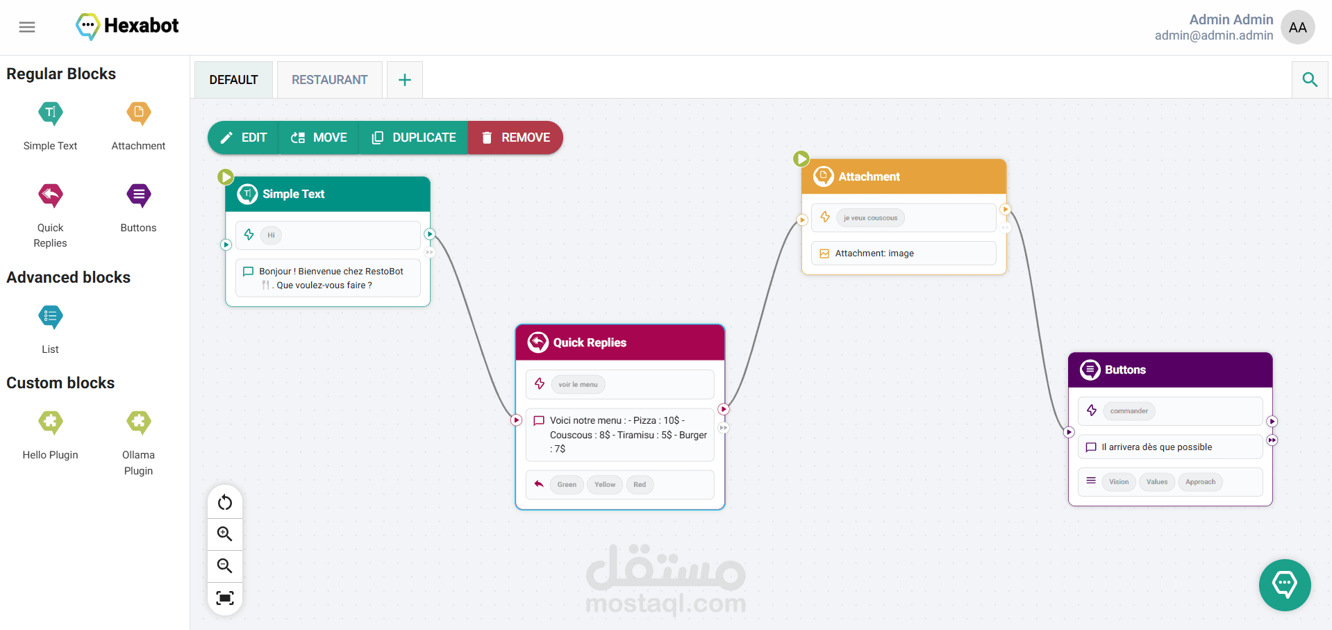Create a chatbot with open source Hexabot