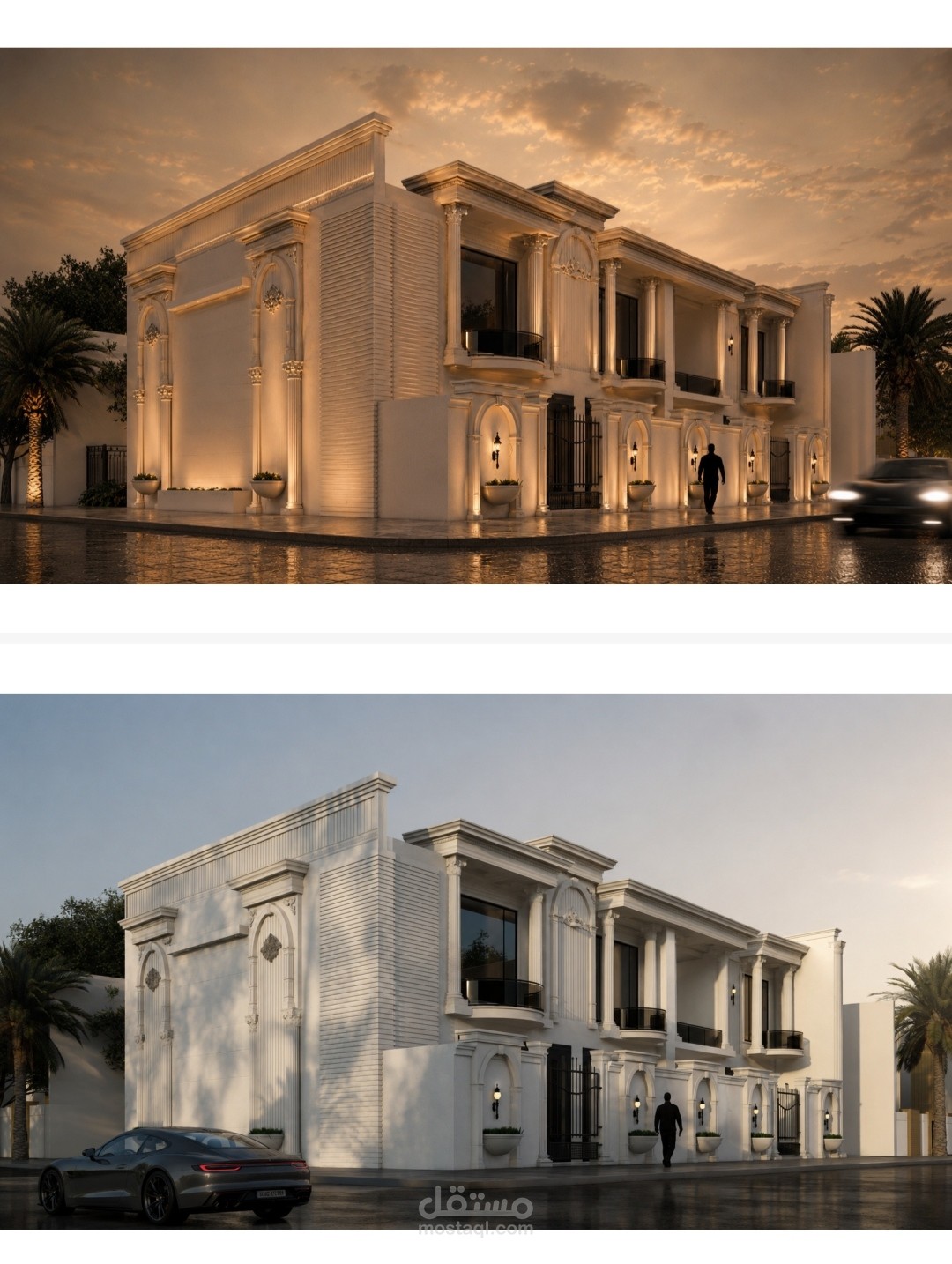 تصميم واجهة منزل نيوكلاسك