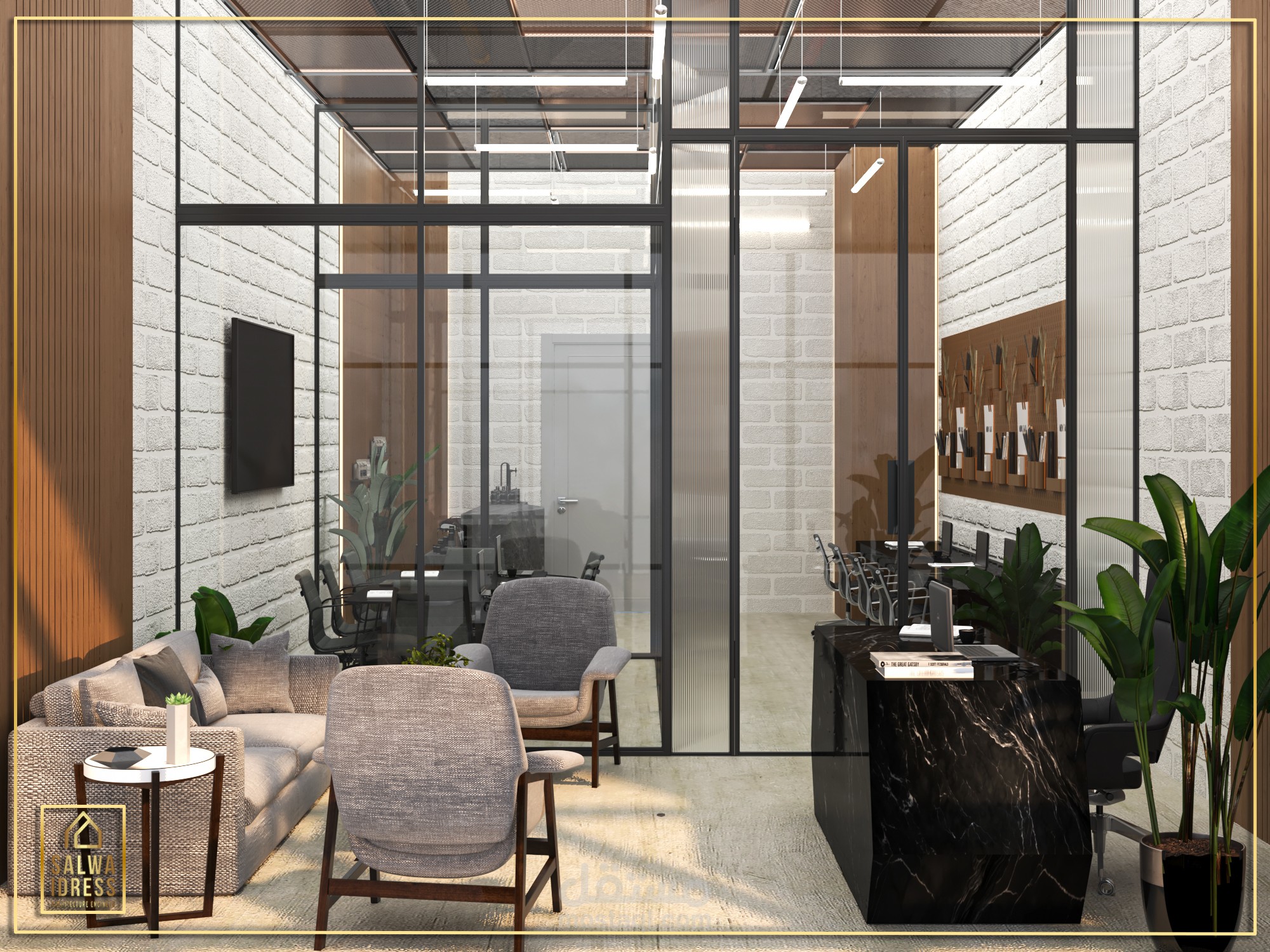 تصميم داخلي لمكتب اداري