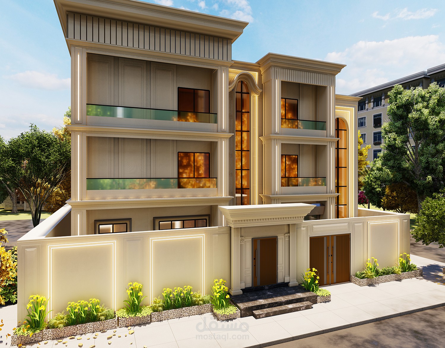 تصميم خارجي لفيلا سكنية